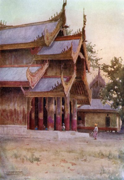 Ein Portikus des Palastes, Mandalay von Robert George Talbot Kelly